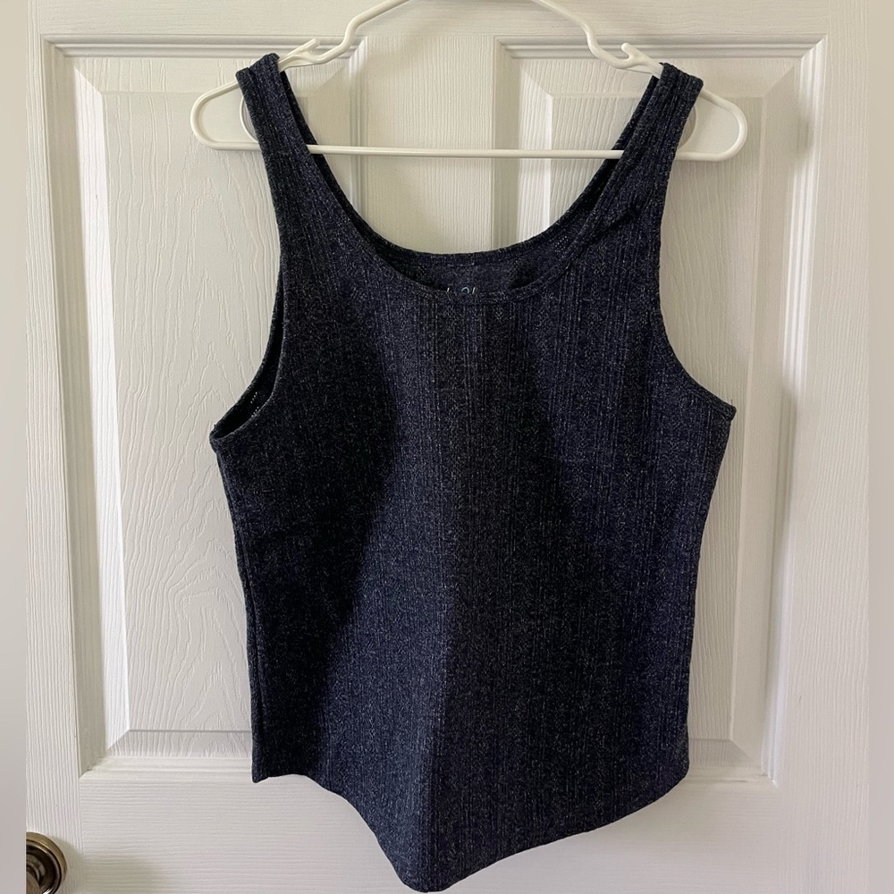 Live to Lounge Classic Navy Ribbed Tank Top